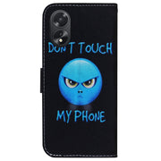 For OPPO A38 4G / A18 Coloured Drawing Flip Leather Phone Case(Anger)