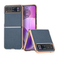 For Motorola Razr 40 Genuine Leather Luxury Series Nano Plating Phone Case(Royal Blue) - Motorola Cases by PMC TechLife | Online Shopping South Africa | PMC TechLife | Buy Now Pay Later Mobicred