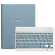 For iPad 10th Gen 10.9 2022 Square Button 360 Degree Rotatable Bluetooth Keyboard Leather Case(Mist Blue) - Universal by PMC TechLife | Online Shopping South Africa | PMC TechLife