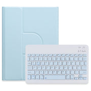 For iPad 10th Gen 10.9 2022 Square Button 360 Degree Rotatable Bluetooth Keyboard Leather Case(Sky Blue)