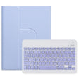 For iPad 10.2 2021 / Air 2019 Square Button 360 Degree Rotatable Bluetooth Keyboard Leather Case(Light Purple) - Universal by PMC TechLife | Online Shopping South Africa | PMC TechLife