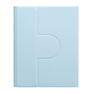 For iPad 10.2 2021 / Air 2019 Square Button 360 Degree Rotatable Bluetooth Keyboard Leather Case(Sky Blue)