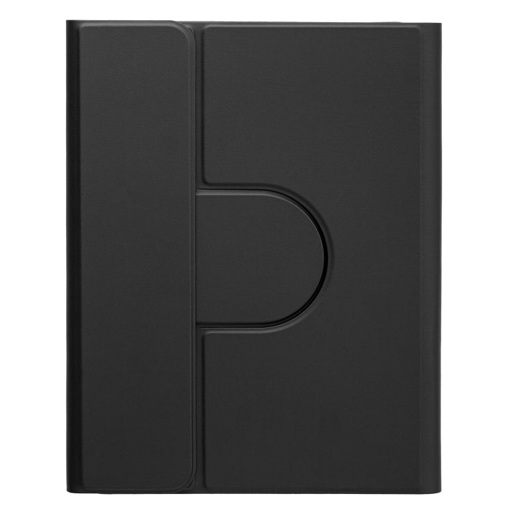 For iPad 10.2 2021 / Air 2019 Square Button 360 Degree Rotatable Bluetooth Keyboard Leather Case(Black)