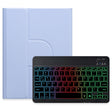 For iPad 10th Gen 10.9 2022 Three-color Backlight Black 360 Degree Rotatable Bluetooth Keyboard Leather Case(Light Purple) - Universal by PMC TechLife | Online Shopping South Africa | PMC TechLife