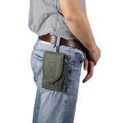 For 6.7 inch and Below Phones Multifunctional Universal Vertical Nylon Fabric Waist Bag Tactical Belt Bag(Green)
