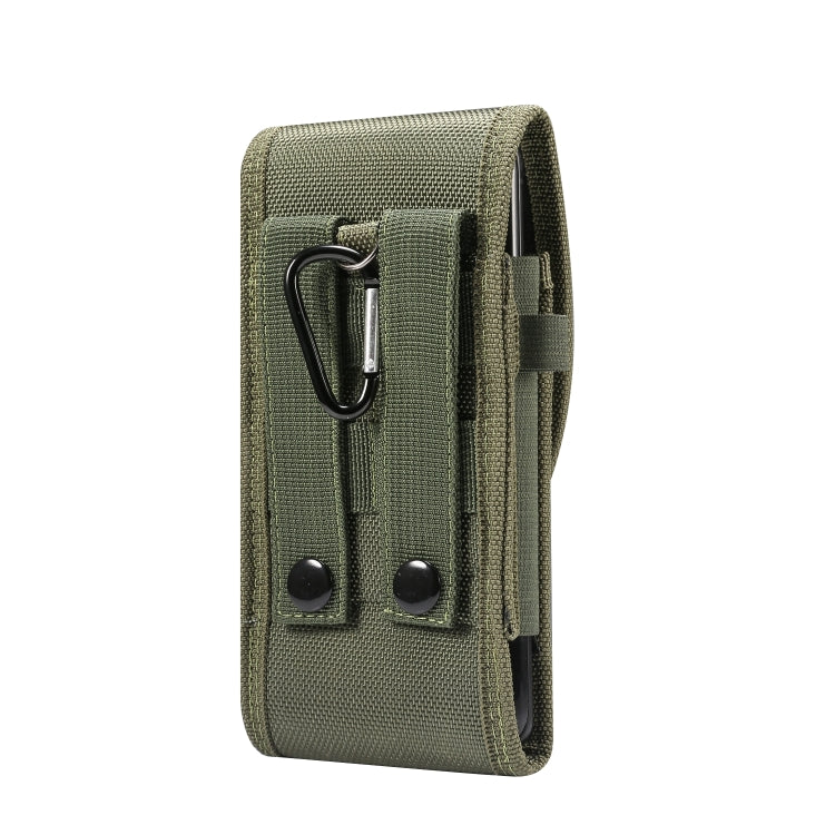 For 6.7 inch and Below Phones Multifunctional Universal Vertical Nylon Fabric Waist Bag Tactical Belt Bag(Green)