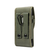 For 6.7 inch and Below Phones Multifunctional Universal Vertical Nylon Fabric Waist Bag Tactical Belt Bag(Green)