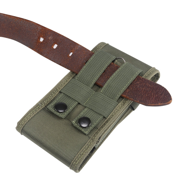 For 6.7 inch and Below Phones Multifunctional Universal Vertical Nylon Fabric Waist Bag Tactical Belt Bag(Green)