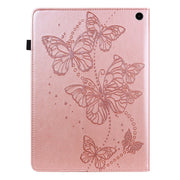 For Amazon Fire Max 11 Embossed Butterfly Pattern Leather Tablet Case(Pink)