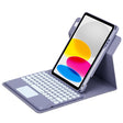 For iPad 10th Gen 10.9 2022 Round Button 360 Degree Rotatable Bluetooth Keyboard Leather Case with Touchpad(Lavender Purple) - Universal by PMC TechLife | Online Shopping South Africa | PMC TechLife