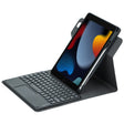 For iPad 10.2 2021 / Air 2019 Round Button 360 Degree Rotatable Bluetooth Keyboard Leather Case with Touchpad(Black) - Universal by PMC TechLife | Online Shopping South Africa | PMC TechLife