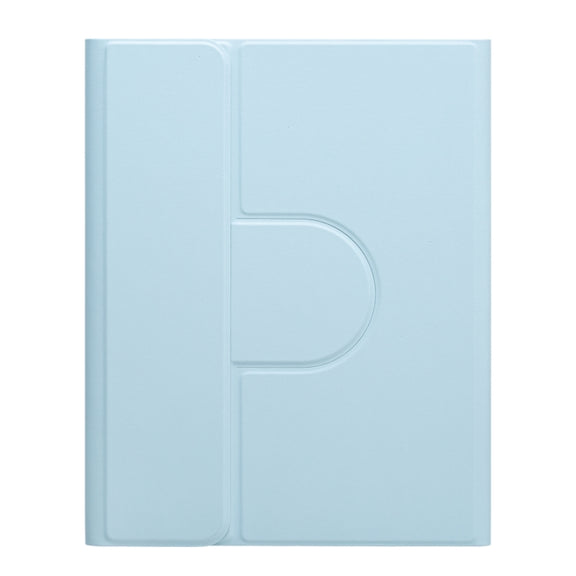 For iPad 10th Gen 10.9 2022 Round Button 360 Degree Rotatable Bluetooth Keyboard Leather Case(Sky Blue)