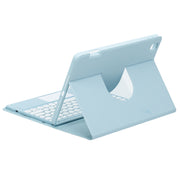 For iPad 10.2 2021 / Air 2019 Round Button 360 Degree Rotatable Bluetooth Keyboard Leather Case(Black)