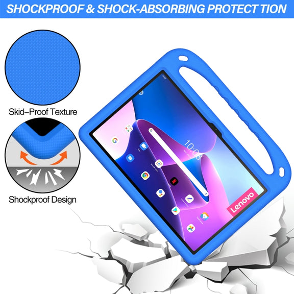 For Lenovo Pad Pro 2021 TB-J716F Handle Portable EVA Shockproof Tablet Case(Blue)