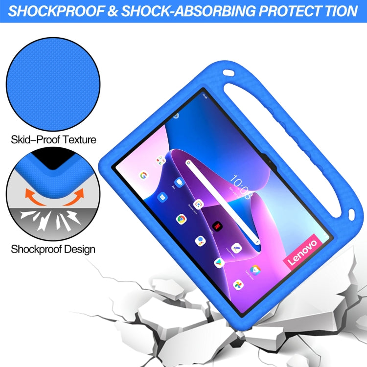 For Lenovo Pad Pro 2021 TB-J716F Handle Portable EVA Shockproof Tablet Case(Blue)