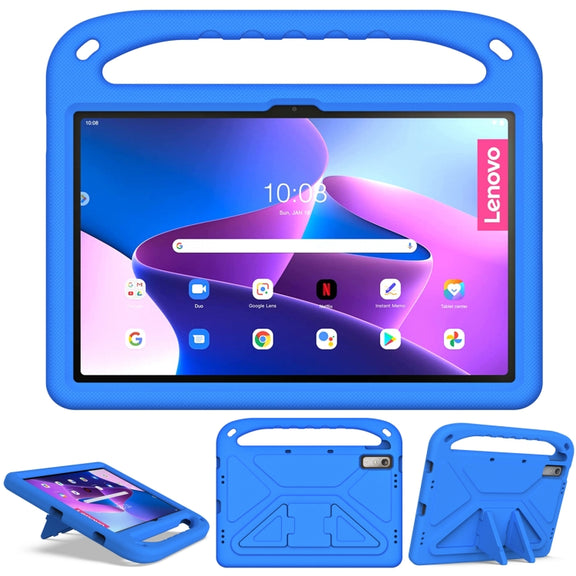 For Lenovo Pad Pro 2021 TB-J716F Handle Portable EVA Shockproof Tablet Case(Blue)