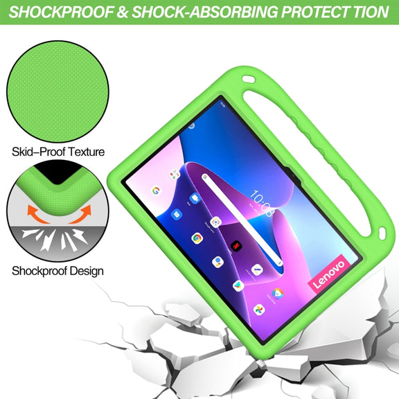For Lenovo Pad Pro 2021 TB-J716F Handle Portable EVA Shockproof Tablet Case(Green)