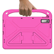 For Lenovo Pad Pro 2021 TB-J716F Handle Portable EVA Shockproof Tablet Case(Rose Red)