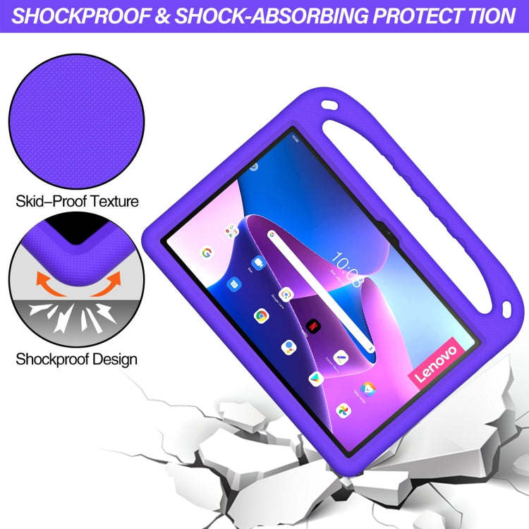 For Lenovo Pad Pro 2021 TB-J716F Handle Portable EVA Shockproof Tablet Case(Purple)