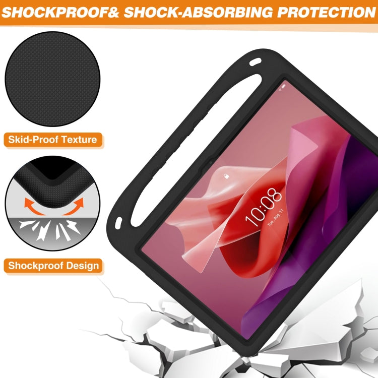 For Lenovo Tab P12 12.7 Handle Portable EVA Shockproof Tablet Case(Black)