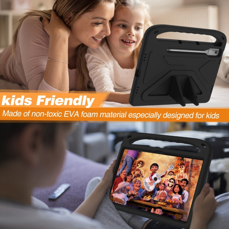 For Lenovo Tab P12 12.7 Handle Portable EVA Shockproof Tablet Case(Black)
