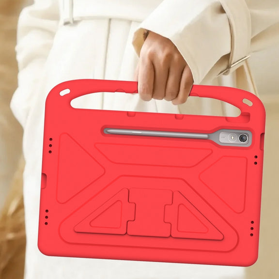 For Lenovo Tab P12 12.7 Handle Portable EVA Shockproof Tablet Case(Red)