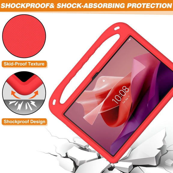 For Lenovo Tab P12 12.7 Handle Portable EVA Shockproof Tablet Case(Red)