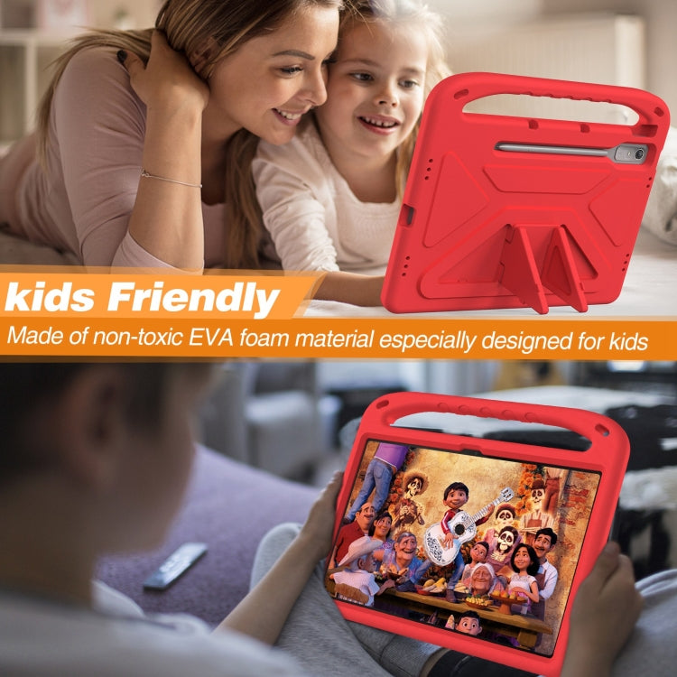 For Lenovo Tab P12 12.7 Handle Portable EVA Shockproof Tablet Case(Red)