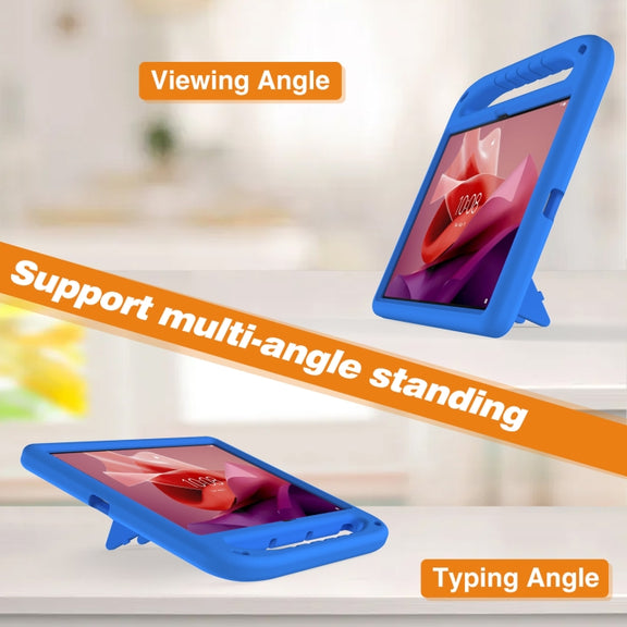 For Lenovo Tab P12 12.7 Handle Portable EVA Shockproof Tablet Case(Blue)