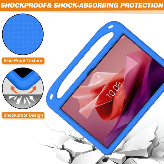 For Lenovo Tab P12 12.7 Handle Portable EVA Shockproof Tablet Case(Blue)
