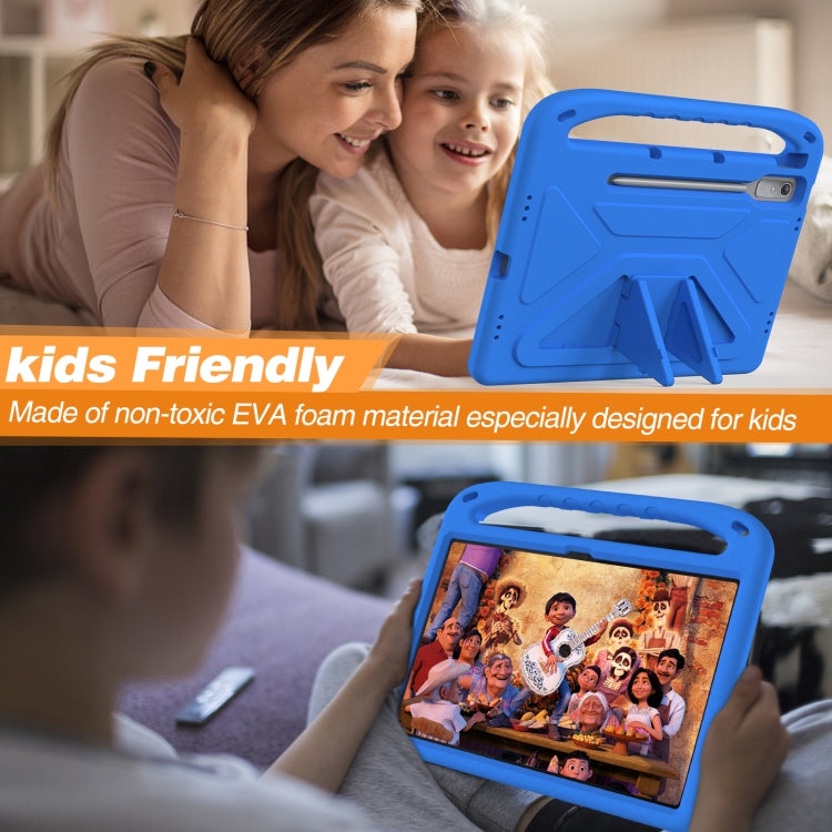 For Lenovo Tab P12 12.7 Handle Portable EVA Shockproof Tablet Case(Blue)