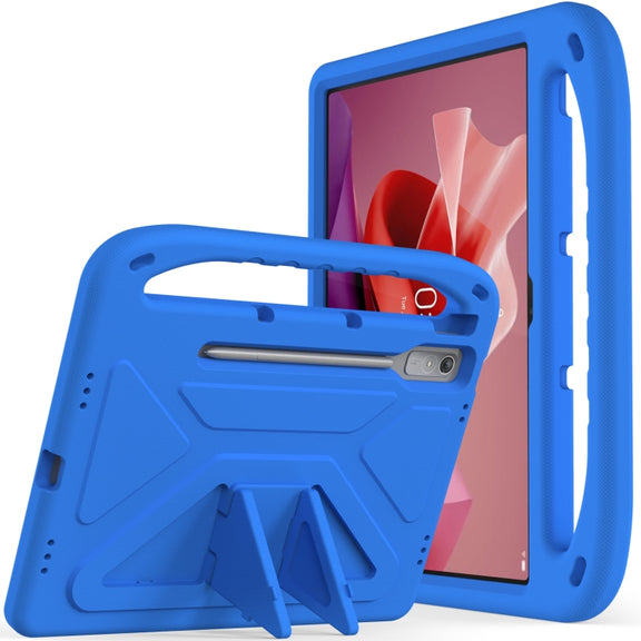 For Lenovo Tab P12 12.7 Handle Portable EVA Shockproof Tablet Case(Blue)