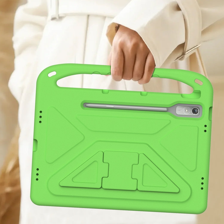For Lenovo Tab P12 12.7 Handle Portable EVA Shockproof Tablet Case(Green)