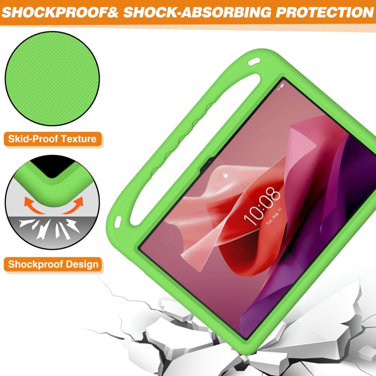 For Lenovo Tab P12 12.7 Handle Portable EVA Shockproof Tablet Case(Green)