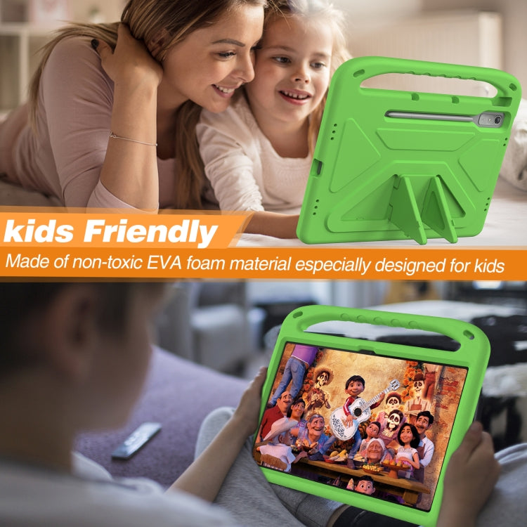 For Lenovo Tab P12 12.7 Handle Portable EVA Shockproof Tablet Case(Green)
