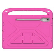 For Lenovo Tab P12 12.7 Handle Portable EVA Shockproof Tablet Case(Rose Red)