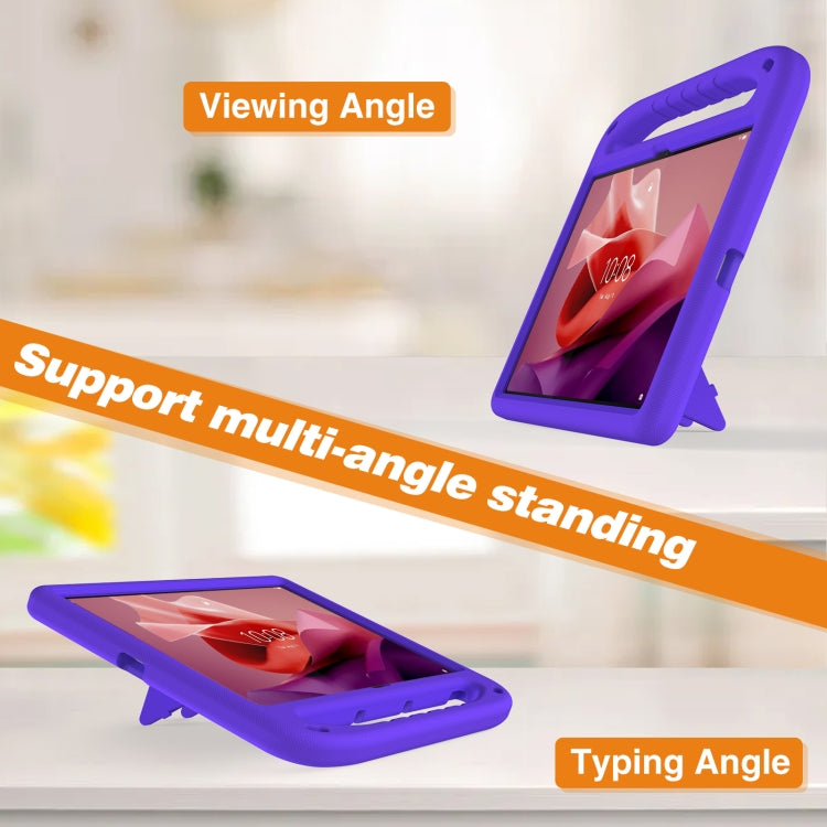 For Lenovo Tab P12 12.7 Handle Portable EVA Shockproof Tablet Case(Purple)