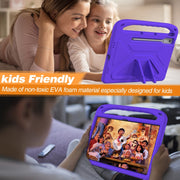 For Lenovo Tab P12 12.7 Handle Portable EVA Shockproof Tablet Case(Purple)