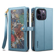 For iPhone 16 Pro Max ESEBLE Star Series Lanyard Zipper Wallet RFID Leather Case(Blue) - free shipping - PMC TechLife - Order now!