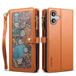 For iPhone 16 ESEBLE Star Series Lanyard Zipper Wallet RFID Leather Case(Brown) - iPhone 16 Cases by ESEBLE | Online Shopping South Africa | PMC TechLife | Buy Now Pay Later Mobicred