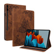 For Samsung Galaxy Tab S9 Butterfly Flower Embossed Leather Tablet Case(Brown) - free shipping - PMC Jewellery - Order now!