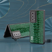 For Honor Magic V2 ABEEL Genuine Leather Weilai Series Phone Case(Green)