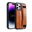 For iPhone 14 Pro Photo Frame Card Wallet Wrist Strap Holder Back Cover Phone Case(Brown) - iPhone 14 Pro Cases by PMC TechLife | Online Shopping South Africa | PMC TechLife