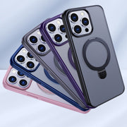 For iPhone 11 Multifunctional MagSafe Holder Phone Case(Blue)