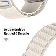 For Apple Watch Ultra 49mm DUX DUCIS GS Series Nylon Loop Watch Band(Starlight)