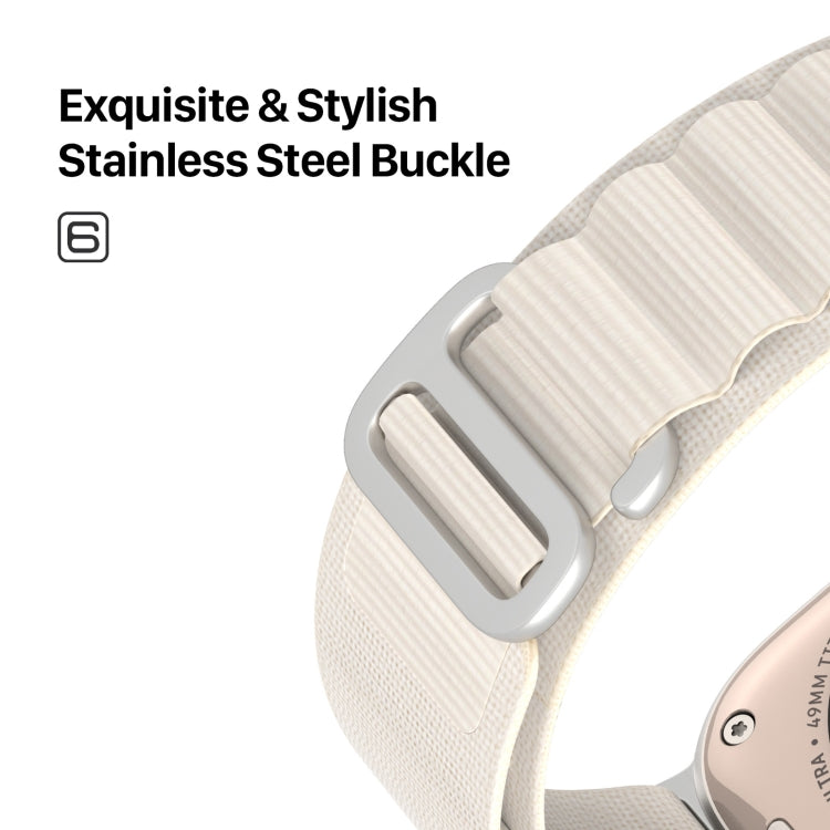 For Apple Watch Ultra 49mm DUX DUCIS GS Series Nylon Loop Watch Band(Starlight)