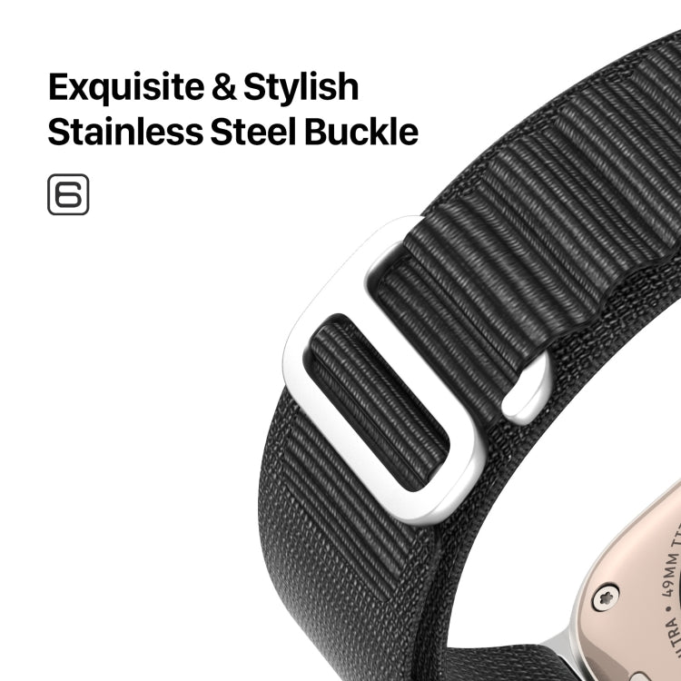 For Apple Watch SE 40mm DUX DUCIS GS Series Nylon Loop Watch Band(Black)