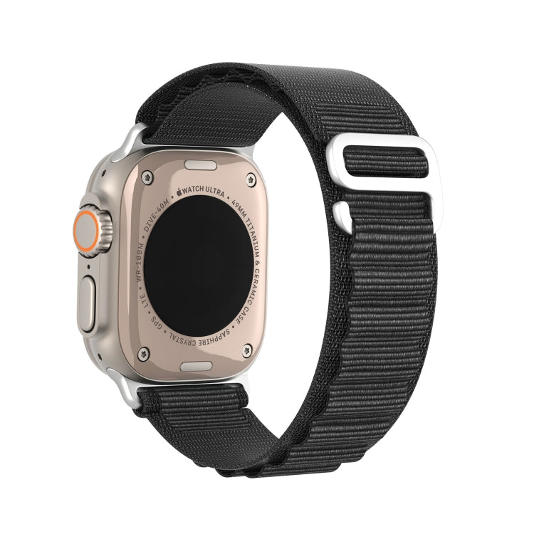 For Apple Watch SE 44mm DUX DUCIS GS Series Nylon Loop Watch Band(Black)