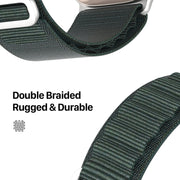 For Apple Watch 42mm DUX DUCIS GS Series Nylon Loop Watch Band(Green)