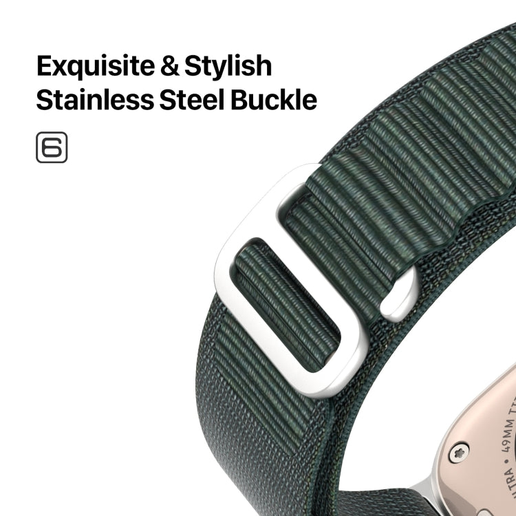 For Apple Watch 42mm DUX DUCIS GS Series Nylon Loop Watch Band(Green)